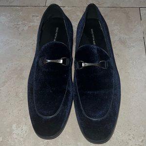 Sake fith avenue  blue men’s velvet loafer size 12